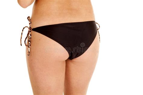 Kobieta Bikini Czarni Dna Od Plecy Obraz Stock Obraz Z O Onej Z T O