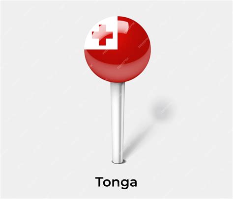 Premium Vector Tonga Push Pin For Map Vector Illustration
