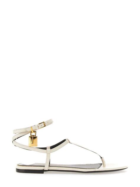 Buy Tom Ford Padlock Thong Sandal White At 18 Off Editorialist