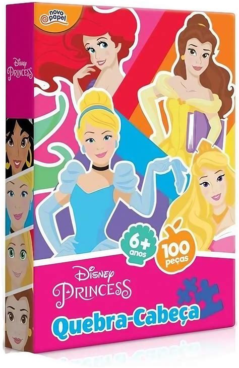 Quebra Cabeça Princesas Disney 100 Peças Toyster Festa Prática Brinquedos