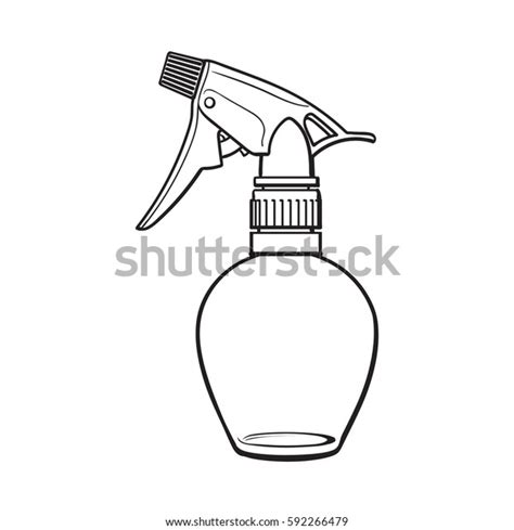 Unlabeled Transparent Plastic Hairdresser Spray Bottle Stock Vector