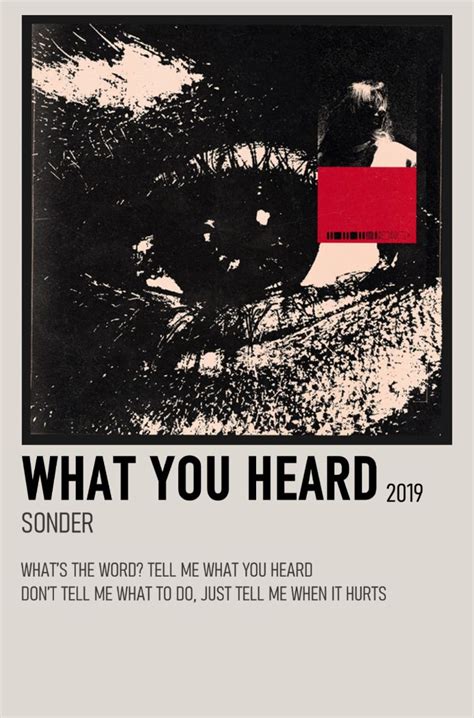 What you heard by SONDER | Music poster design, Music poster ideas, Music poster