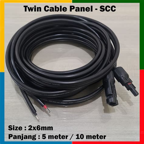 Jual Twin Kabel 2x6mm2 Solar Panel 5 10 Meter MC4 Conn Ferrule