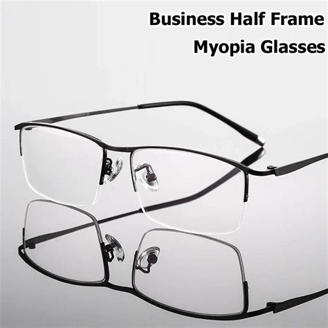 Half Metal Frame Culos Para Homens E Mulheres Culos Miopia Culos Pticos