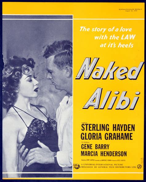 NAKED ALIBI Rare Film Posters