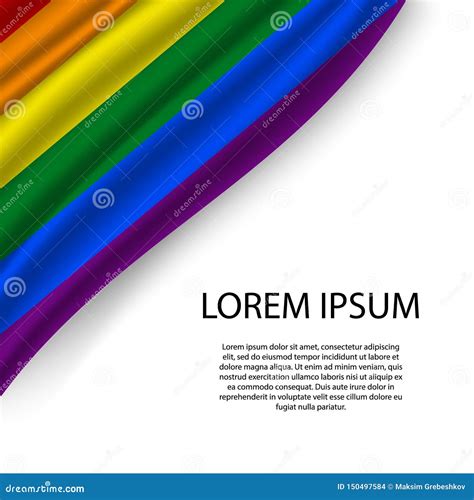 Fita Ou Bandeira De Ondula O A Bandeira Do Orgulho De Lgbt