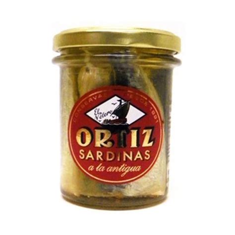 Ortiz Spanish Sardines A La Antiqua Old Style Skin On 6 7 Oz Jar