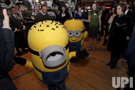 Photo Minions Walk Among Traders After The Opening Bell At The Nyse On