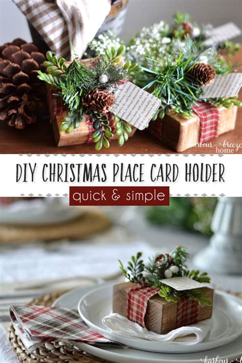 DIY Christmas Place Card Holders - Harbour Breeze Home