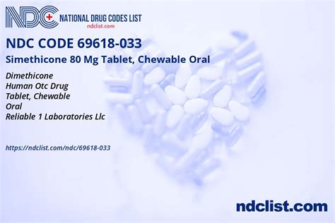 Ndc 69618 033 Simethicone 80 Mg Tablet Chewable Oral