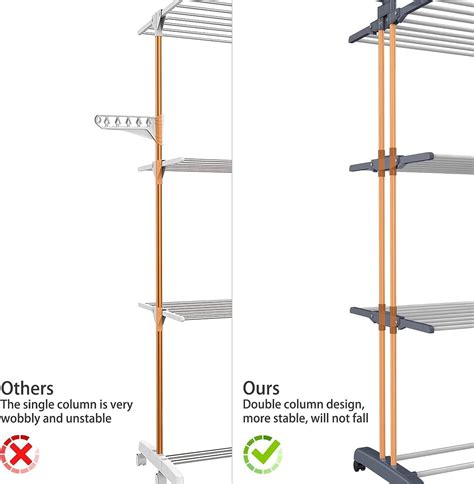 Awh Airer Clothes Drying Rack Tier Foldable Clothes Hanger