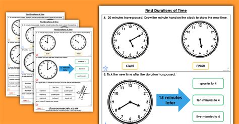 Find Durations of Time Homework Extension Year 2 Time – Classroom Secrets | Classroom Secrets