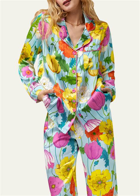 Trina Turk X Bedhead Pajamas Floral Print Silk Pajama Set Bergdorf