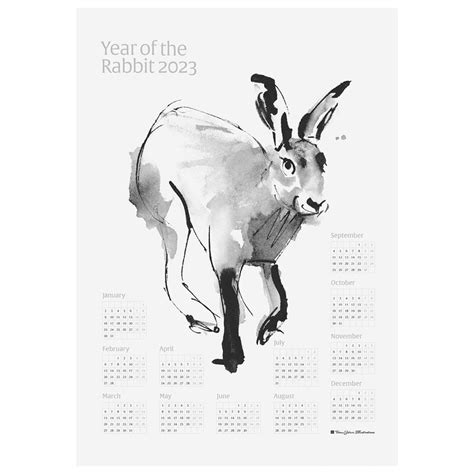 Black Rabbit Calendar Lilly Phaidra