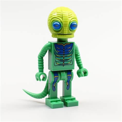 Premium Photo Colorful Moebius Style Lego Figure With Green Skeleton