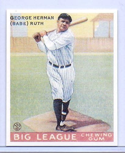 Amazon Babe Ruth 1933 GOUDEY Big League Chewing Gum Rookie Card