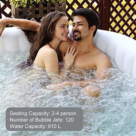 Relxtime Inflatable Hot Tub Spa Person Portable Hottub X Outdoor Blow Up Hot