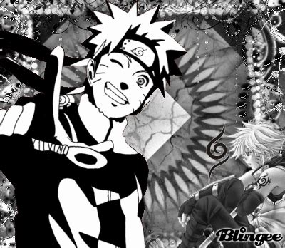 ~ Black and white Naruto Uzumaki, ♥ Picture #124384704 | Blingee.com