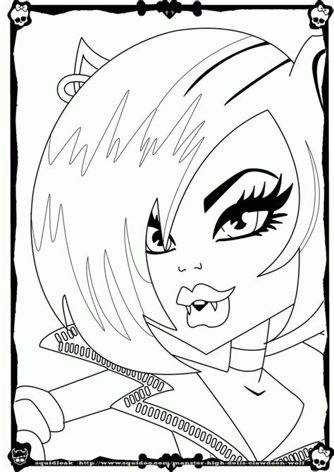 Monster High Coloring Pages Clawdeen Wolf Coloring Home