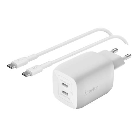 Belkin Chargeur Secteur Usb C W Avec C Ble Usb C Vers Usb C M