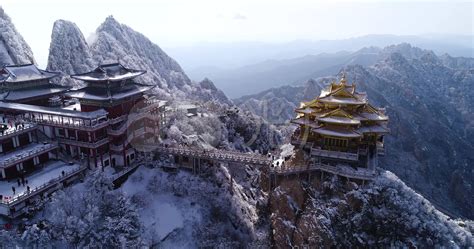 4k航拍河南洛阳老君山雪景风景风光游玩4096x2160高清视频素材下载编号3815163实拍视频光厂vj师网