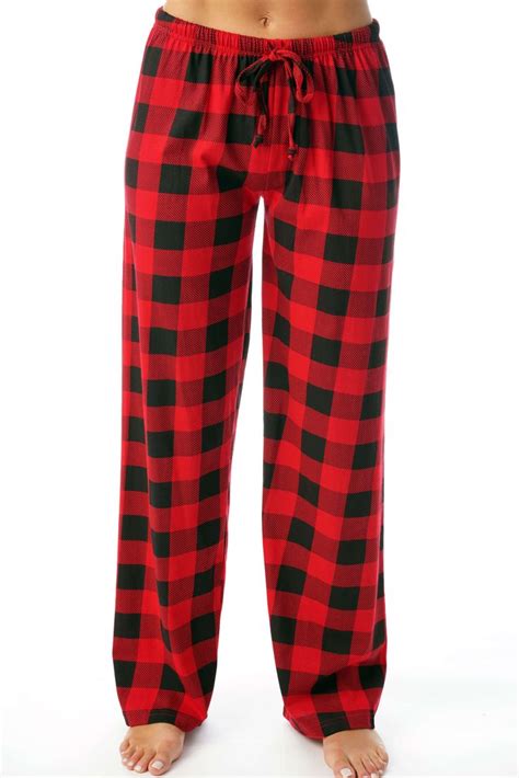 Just Love Women Buffalo Plaid Pajama Pants Sleepwear Red Black Buffalo Plaid X Small