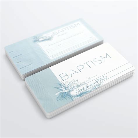 Baptism Certificates Pad Of 25 Tear Out 8 X 6 Concordia Supply