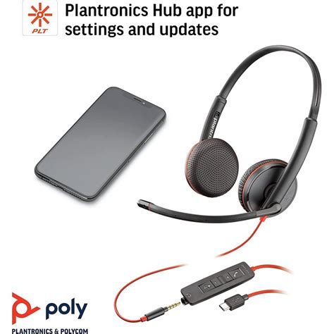 Poly Blackwire C3225 Auriculares Usb C Para Centro De Llamadas