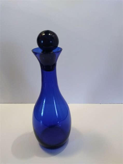 Vtg Murano Glass Italian Blown Empoli Decanter Ball Stopper Cobltb Blue Ebay In 2021 Murano