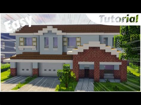 How To Build A Large Suburban House Minecraft Tutorial Youtube