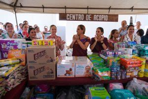 Invita Mara Lezama a donar víveres en centros de acopio para