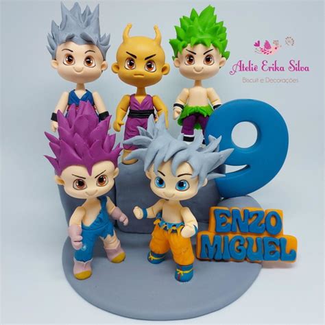 Topo De Bolo Dragon Ball Z Em Biscuit Elo Produtos Especiais