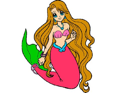 Dibujo de sirena pintado por Nazaret123 en Dibujos net el día 02 04 12