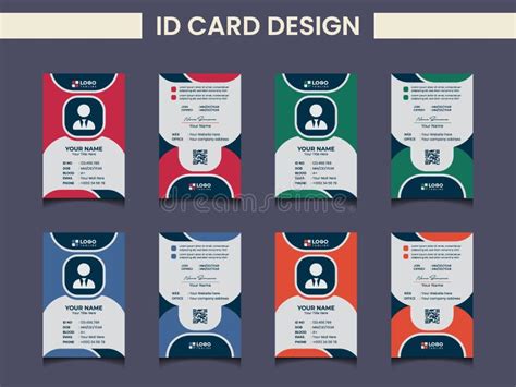 Modern Unique Id Card Design Template Stock Illustrations 190 Modern