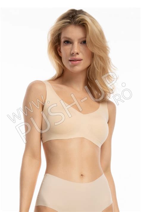 Julimex Infinity Top Bra Sutien Bretele Late Fara Sarma Cusaturi Marime S Culoare Nude