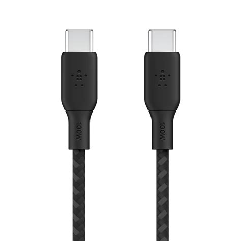 สายชาร์จ Belkin Cable Boost Charge Braided Usb C To Usb C 2m Cab014bt2mbk Black