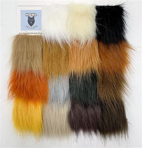 Fox Long Pile Faux Fur Swatch Pack Howl Fabric