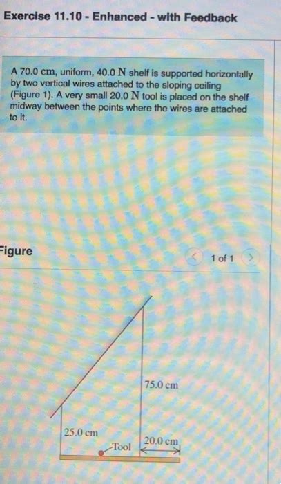 Solved Exercise 11 10 Enhanced With Feedback A 70 0 Cm Chegg