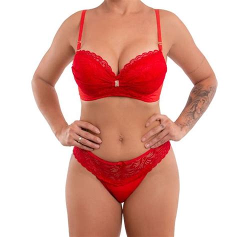 Conjunto De Lingerie Suti E Calcinha Tanga Toque Secreto Conjunto