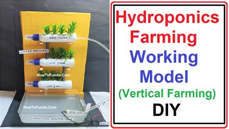 how to make hydroponics farming(agriculture) working model (vertical farming) science project ...