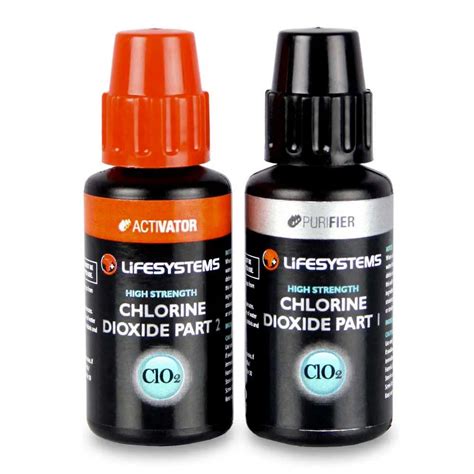 Lifesystems Chlorine Dioxide Liquid 2 X 30ml Black Trekkinn