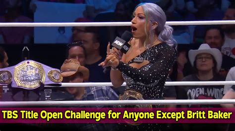 Mercedes Mone Issues Tbs Title Open Challenge For Anyone Except Britt