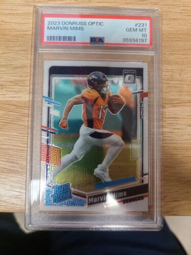 Panini Donruss Optic Marvin Mims Rookie Rc Psa Ebay