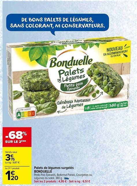 Promo Palets De L Gumes Surgel S Bonduelle Chez Carrefour Market