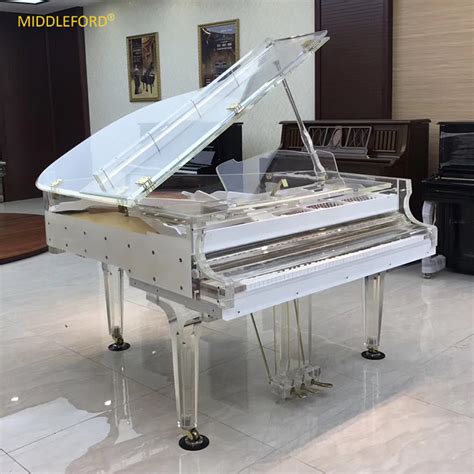 Middleford Clear Acrylic Baby Grand Piano For Sale Gp 168A With LED