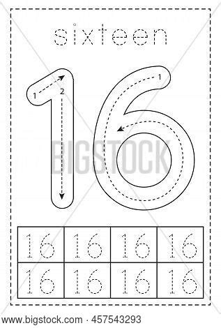 Tracing Number Vector Photo Free Trial Bigstock