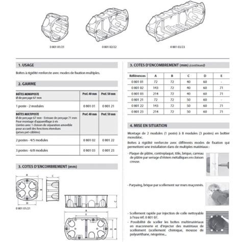 Legrand Batibox Bo Te Multimat Postes M Hor Ver Prof Mm