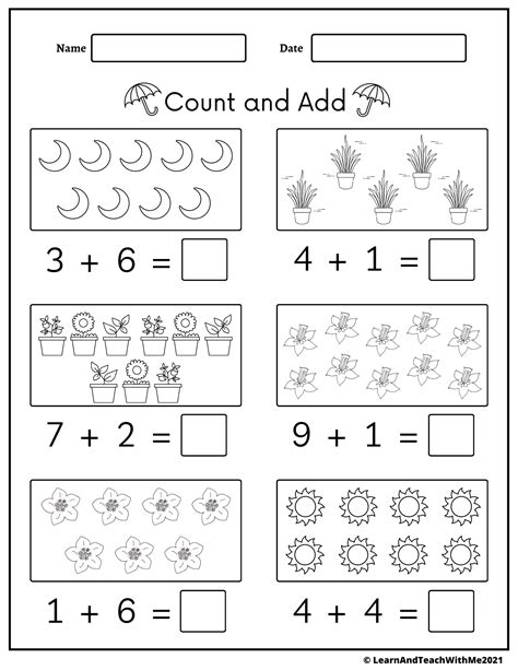 Addition 1 To 10 Worksheets