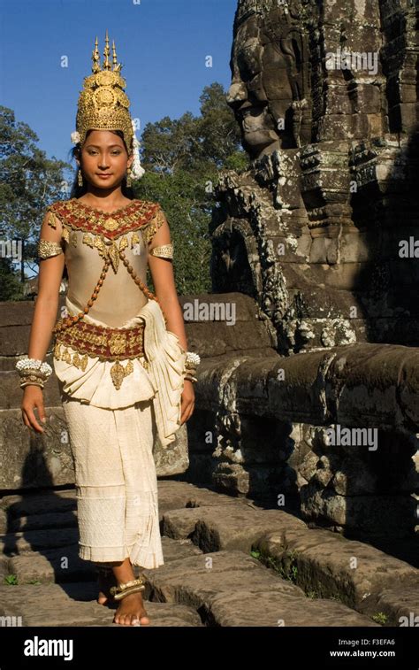 Apsara Dancers At Bayon The Walls Of The Temples Are Graced With Over