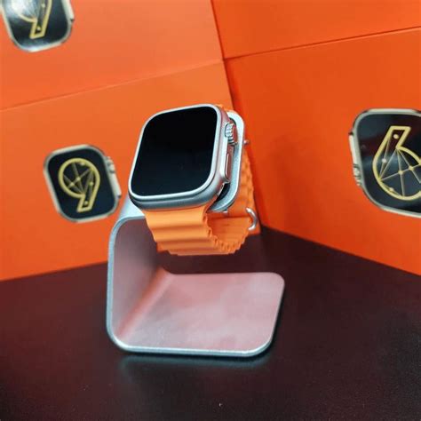 Relogio Inteligente Smartwatch Ws Ultra Max Laranja Troca Foto De Fundo